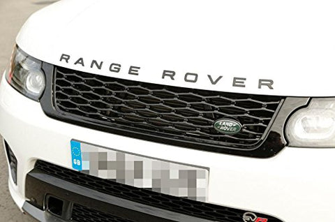 Glossy Black / Matte Black / Matte Silver / Glossy Silver RANGE ROVER Letter Chrome Emblem Decal Sticker Front Hood Rear Trunk Badge for Land Rover Range Rover