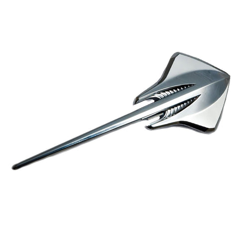 1x Metal Stingray Mako Shark Fender Emblem Badge for C3 Vette 2014+C7 Corvette