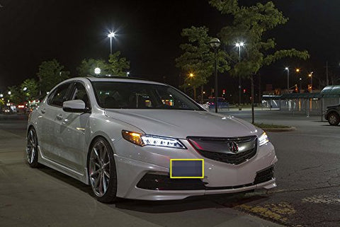 1 Set Front Tow Hook License Plate Bumper Mounting Bracket Relocator Holder Fit 2006-2008 Honda Fit Acura TL