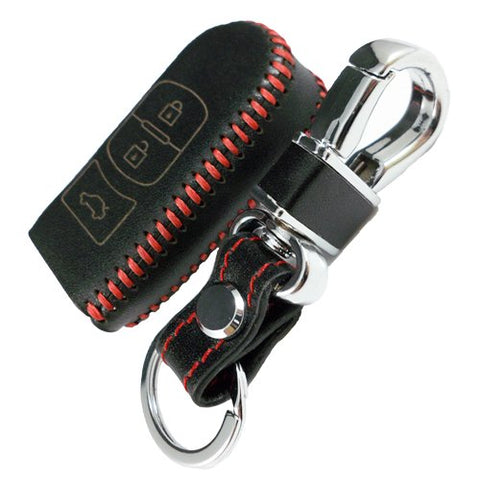 Genuine Leather Carbon Fiber Pattern Key Folding Fob Key Cover Audi Volkswagen Mazda Mercedes-Benz Nissan/Infiniti Kia/Hyundai