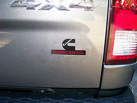 1x Matte Black CUMMINS TURBO DIESEL Emblem Badge for Dodge Ram 1500 2500 3500