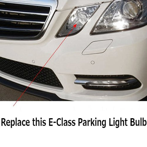 HID Matching Xenon White LED Parking Position Light Assembly For 2010-13 Mercedes W212 E-Class E350 E550 E63 AMG Pre-LCI