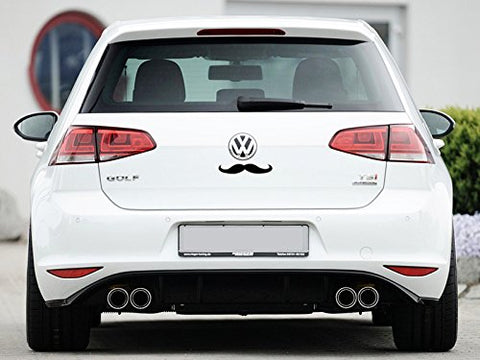 3pcs 7" Euro Funny Italian Mustache Car Window Die-Cut Graphic Vinyl Decals