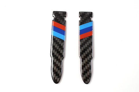 1 Set Carbon Fiber Rear view Mirror Protector Anti-scratch Trim Sticker Perftec Fit BMW