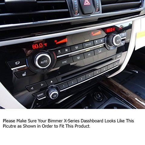 3x AC Climate Control Volume Knob Ring Covers Trim for BMW X5 X6 F15 F16 (Red/Blue/Silver)