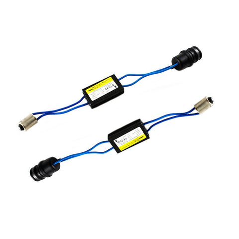 2x BA9 64132 64136 Canbus Error Free Wiring Adapters For LED Parking, Backup Lights, License Plate Lights