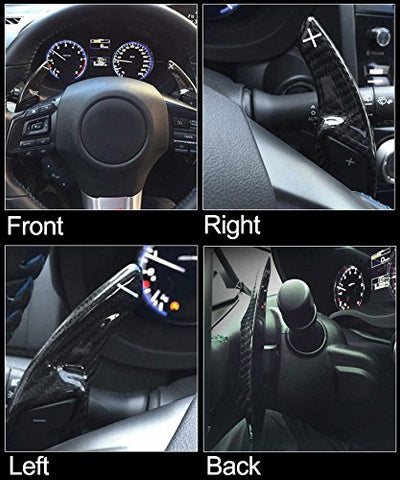1 set Pure Real Carbon Fiber Steering Wheel Paddle DSG Shifter for Scion FRS Toyota GT86 Subaru Forester 2013 and up