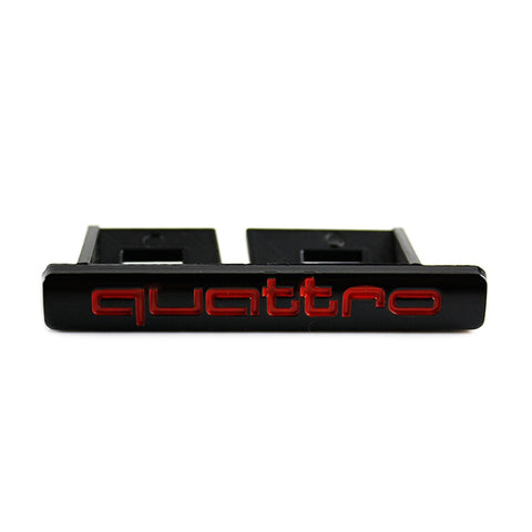Quattro Front Grille Emblem Badge Black Red For Audi S S4 S5 S6 S8 A4 A6 A8 TT R8