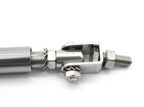 Adjustable 6"-9" / 8"-11" / 10"-13" Front Bumper Lip Splitter Diffuser Strut Rod Tie Bars Fit Most Vehicles, Black / Red / Blue / Silver