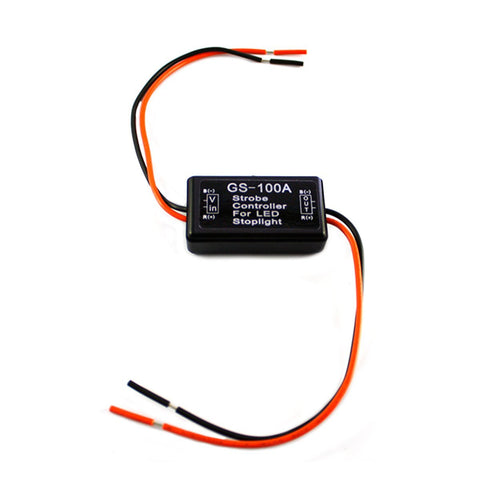 1 Set GS-100A 12V LED Brake Stop Light Strobe Flash Module Controller Box For SUV Truck Car Motorcycle Motorbike Universal Fit