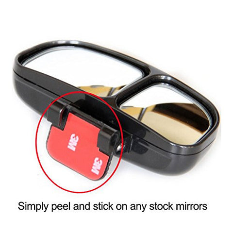 Blind Spot Mirror, 2 Pcs Square Stick On Rear View Convex Side Wide Angle with DUAL Adjustable Mirrors For Car Truck SUVs Motorcycle
