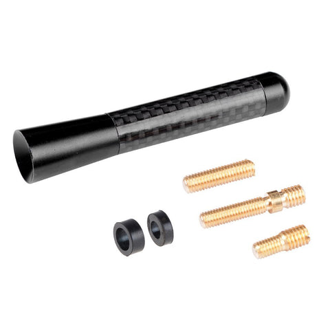 3" Short Screw-on Mast Antenna for Nissan Frontier 1998-2018, Carbon Fiber AM/FM Radio Vehicle Car Screw-in Stubby Aerial Replacement