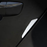 Black / Silver Real Carbon Fiber Car Side Door Edge Protection Guards Trim Sticker