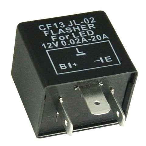3-Pin Car Flasher Relay CF13 CF14 Fix LED Light Turn Signal Hyper Blink Flash Fix With Conversion Wire