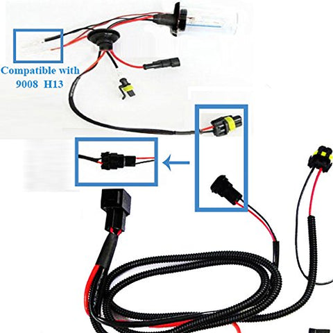 1 set H1 H3 H7 H11 9005 9006 HB4 HID Conversion Kit Relay Wire Harness Adapter Wiring