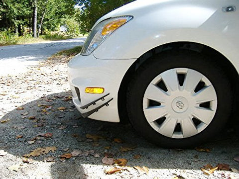 1 Set Carbon Fiber Pattern / Black Bumper Lip Fins Canards Splitters Body Spoiler Sporty JDM Racing Style Diffuser Universal Fit