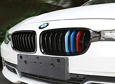 1 set BMW M-Colored Kidney Grille Insert Trim TRI Color M Sport Strips Strips For BMW