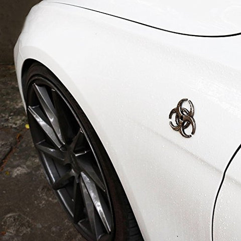 Side Badge Sticker 3D Logo Resident Evil Umbrella Corporation Biohazard Metal Chrome Fender Emblem