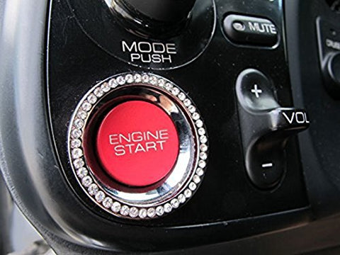 1 Piece Car Engine Start Stop Ignition Diamond Emblem Sticker Decoration Universal Fit