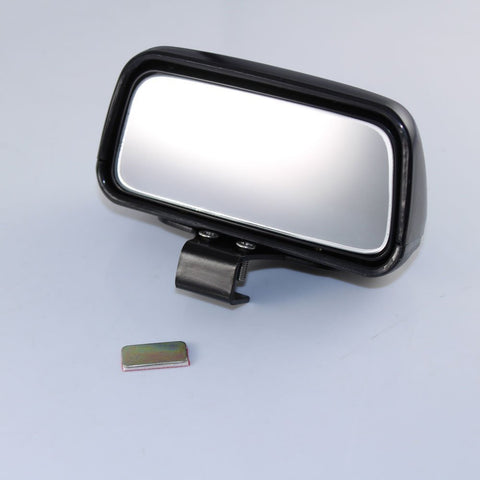 Blind Spot Mirror, 2 Pcs Black Rectangle Wide Adjustable Angle Convex Clip On Half Oval Rear View Conter Blind Spot Angle Auxiliary Mirrors For Car Truck SUVs Motorcycle