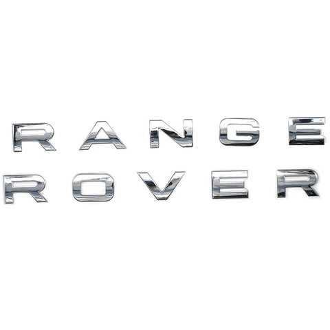 Glossy Black / Matte Black / Matte Silver / Glossy Silver RANGE ROVER Letter Chrome Emblem Decal Sticker Front Hood Rear Trunk Badge for Land Rover Range Rover