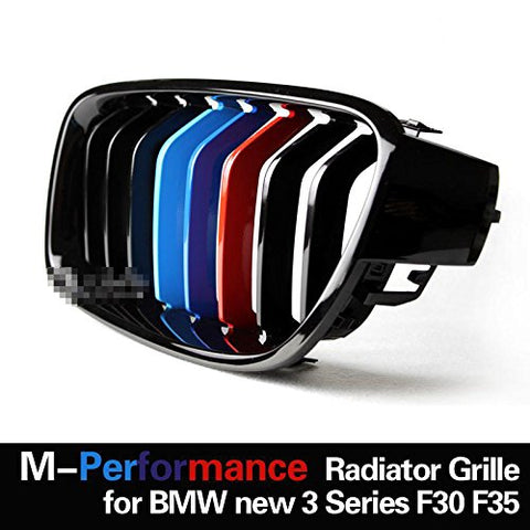 1 set BMW M-Colored Kidney Grille Insert Trim TRI Color M Sport Strips Strips For BMW