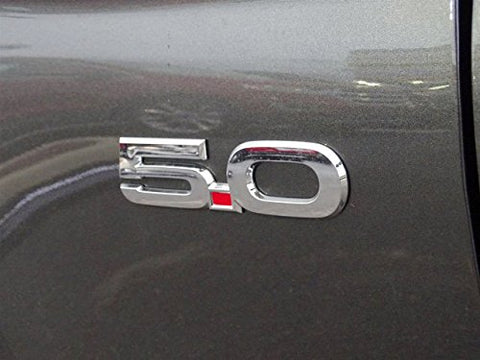 Side Badge Sticker 3D Logo 5.0 Liter Chrome Finish Fender Emblem For Newer Ford Mustang Cars 2015 2016