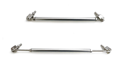 Adjustable 6"-9" / 8"-11" / 10"-13" Front Bumper Lip Splitter Diffuser Strut Rod Tie Bars Fit Most Vehicles, Black / Red / Blue / Silver