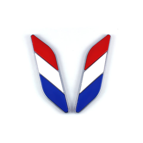 2x Nation Flag Emblem Chrome Badge Stickers for Car Side Door Fender