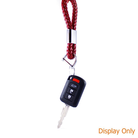 Braided PU Leather Strap Key Chain Ring Universal Fits Car Office Home Keys Fob Keychain Holder