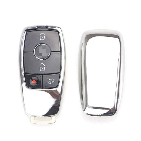 Blue \ Black \ Gold \ Red \ Silver \ Rose Gold Chrome Finish TPU Key Fob Protective Cover Case For Mercedes-Benz 2017 2018 E-Class Sedan E300 E400 E43 AMG etc