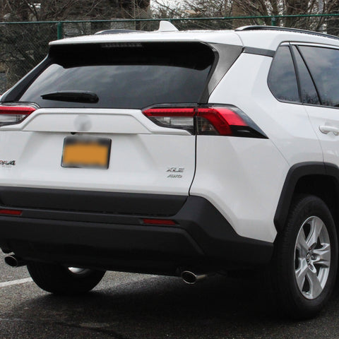 2pcs Sporty Rear Side Window Sill Board Pillar Overlay Molding Cover Trim For Toyota RAV4 2019-2021, Carbon Fiber Pattern