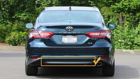 Bumper Guard - Stainless Chrome Rear Bumper Lower Lip Molding Trim Protector for Toyota Camry 2018-2024 L LE XLE