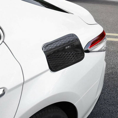 Carbon Fiber Style Sport Gas Tank Cap Cover Fuel Filler Cap Trim for Toyota Camry 2018 2019 2020