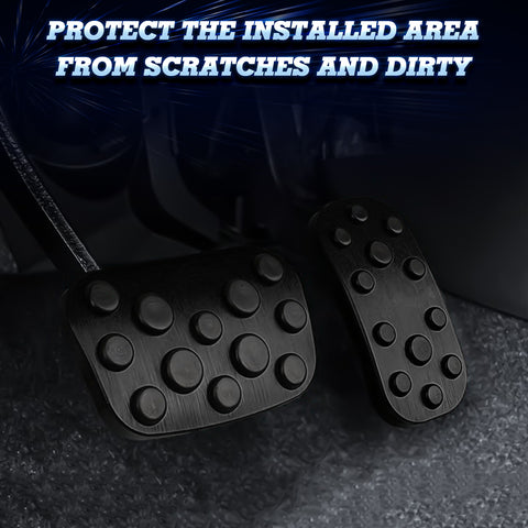 Set Black Anti-Slip Brake Foot Pedal Pads Kit For Toyota Corolla Cross 2020-2023