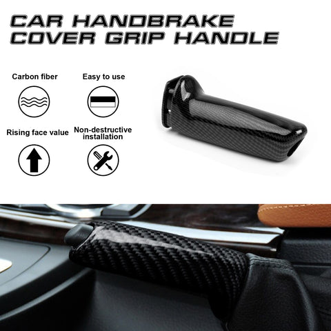Xotic Tech Car Handbrake Grip Lever Brake Handle Cover, Carbon Fiber Pattern Compatible with BMW 3 Series GT F30 F34 E90