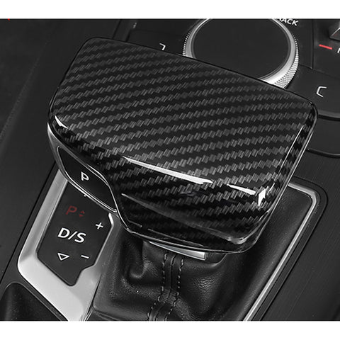 Carbon Fiber Pattern Center Console Gear Shift Knob Cover Trim Decoration for Audi Q7 A4L A5 Q5L