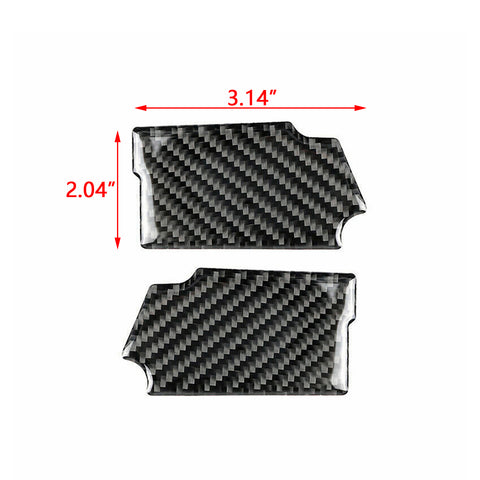 2pcs Genuine Carbon Fiber Car Interior Door Handle Bowl Panel Cover Trim for Ford Mustang 2015-2019