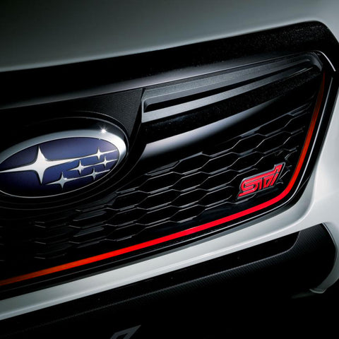 Glossy Red / Fluorescent Yellow / Fluorescent Green Front Grille Pinstripe Vinyl Sticker, Pre-cut Styling Front Hood Panel Edge Molding Trim Decal for Subaru WRX STI 2015-2017