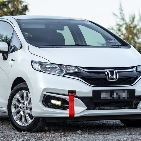 Blue / Black / Red JDM Style Tow Hole Adapter with Towing Strap for Honda Fit Acura TL S2000 AP1 AP2