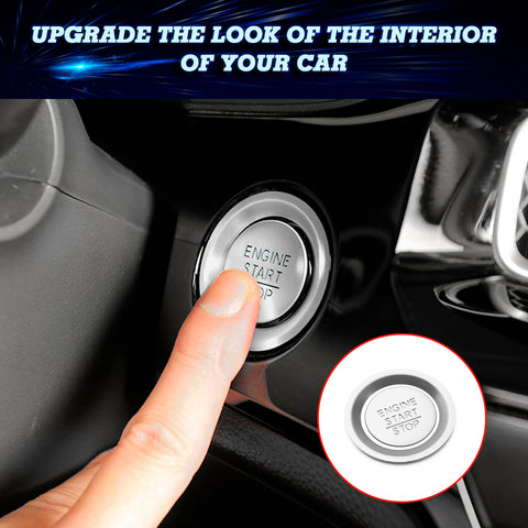 Silver Engine Start/Stop Push Button Molding Trim For Honda Civic 11th Gen 2022+