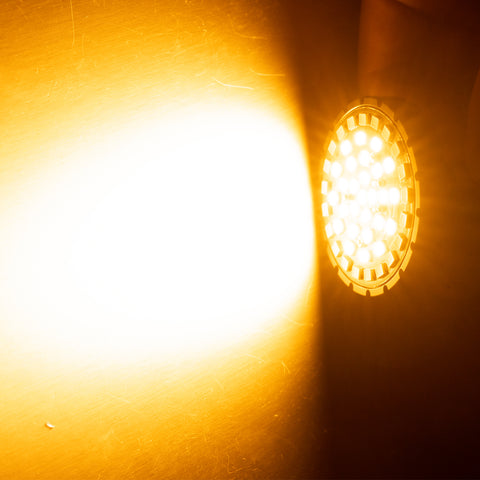 2" LED Front Turn Signal Daytime Running Light Kit for Harley Davidson Motorcycles - Bullet Style Insert with 1157 Base - 48 SMD Error Free