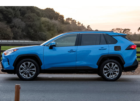 Fuel Tank Gas Box Cap Compatible with Toyota RAV4 2019-2021, Carbon Fiber Black