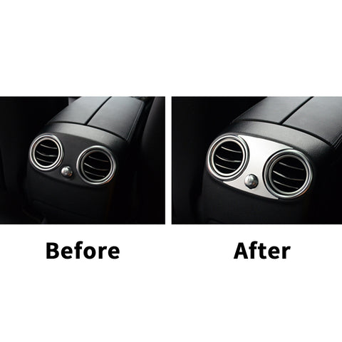 Red/ Silver Aluminum Rear Seat Air Conditioning Air Outlet Decoration Trim for Mercedes Benz C-class GLC X253