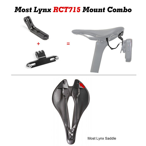 Bike RCT715 Tail Light Mount Combo, Compatible with Most Lynx Saddle S-WORKS SWAT & MOST LYNX - Type B