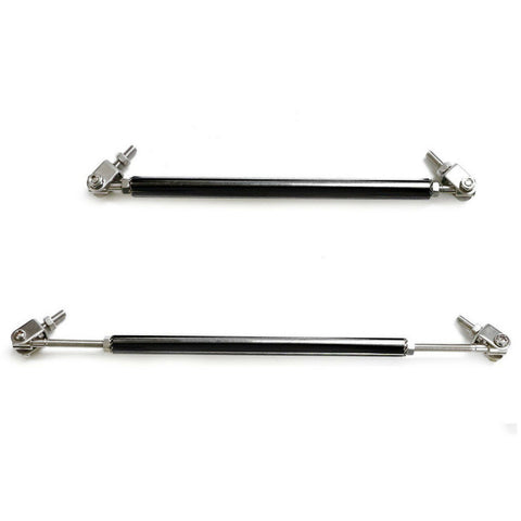 Adjustable 6"-9" / 8"-11" / 10"-13" Front Bumper Lip Splitter Diffuser Strut Rod Tie Bars Fit Most Vehicles, Black / Red / Blue / Silver