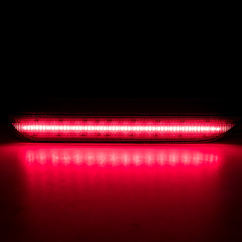 Set Red Rear Bumper Side Marker Light Smoked Lens Reflector for Ford Mustang 2015-2019, Direct Replace OEM Side Marker Lamp Kit Assembly