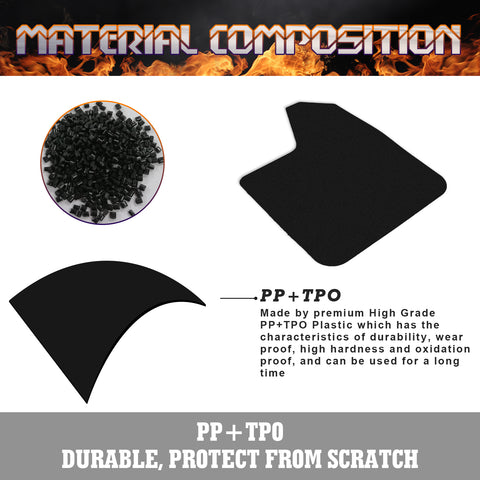 4PCS Front&Rear Black Universal Mud Flaps Splash Guards Fender Mudflap Mudguards