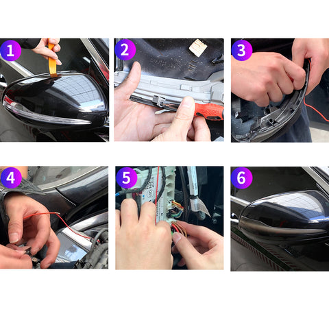 Amber LED Side Mirror Turn Signal Light for Mercedes Benz C E S GLC Class 2014-up, Smoked Black Dynamic Sequential Blink Side Mirror Marker Lens