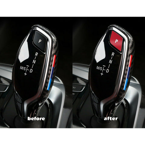 Gear Shift Knob P Parking Button Cover Trim Red Aluminum Compatible with BMW 5 Series G30 2016-2021, 6 Series GT G32 2018-2019, 7 Series G11 2015-2021, X3 G01 2017-2021, X4 G02 2018-2021